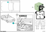 61368373700 - Vehicle Electrical System: Relay, Make Contact, White Green for BMW Image