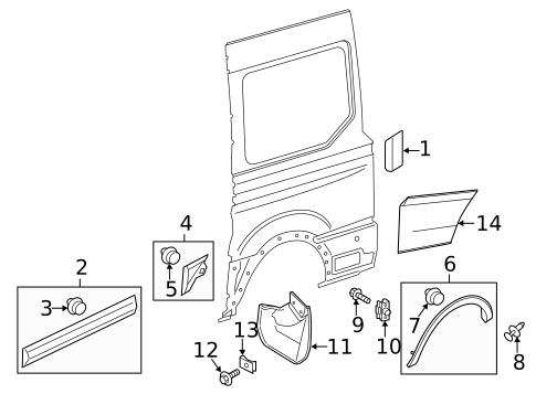 Exterior Trim - Side Panel for 2016 Ford Transit-150 #8