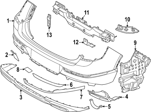 Bumper & Components - Rear for 2021 Genesis GV80 #0