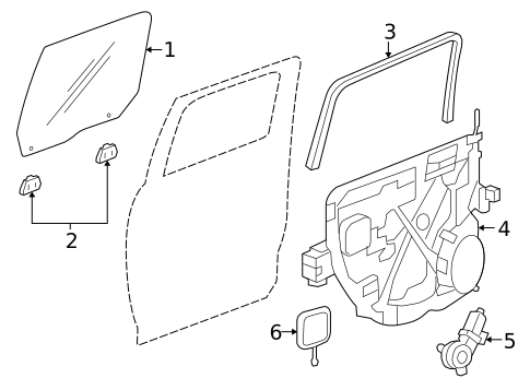 Glass - Rear Door for 2012 Ram 2500 #0