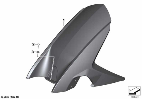 Rear Wheel Cover, License Plate Bracket for 2018 BMW-Motorrad HP4Race #0