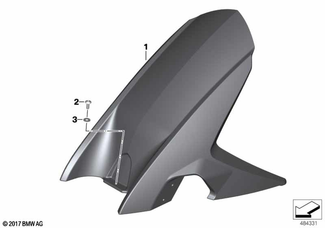 46628387687 - : Rear Wheel Cover for BMW-Motorrad Image