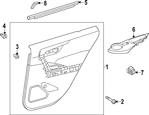 Interior Trim - Rear Door for 2025 Toyota Corolla Cross #0