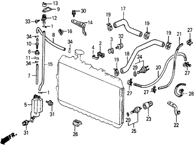 Radiator Hose for 1984 Honda Wagovan #0