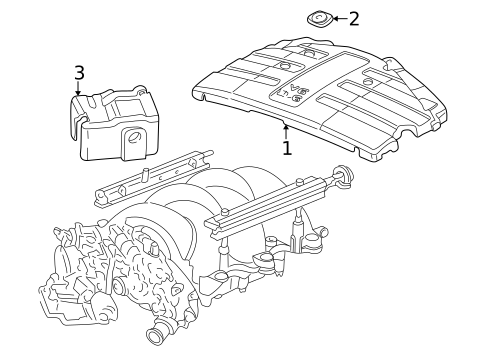 Engine Appearance Cover for 1999 Acura RL #0