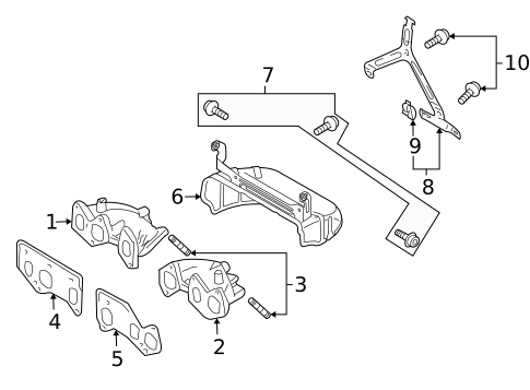Exhaust Manifold for 2009 Audi TT Quattro #0