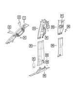 6BN45BD1AI - Interior Trim: A Pillar Molding, Left for Mopar Image