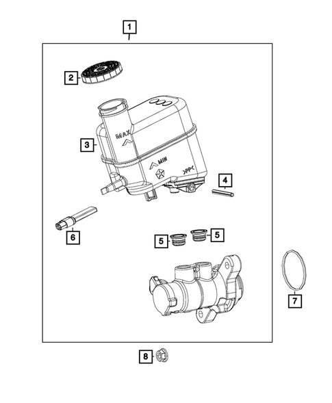Brake Master Cylinder for 2023 Jeep Compass #0