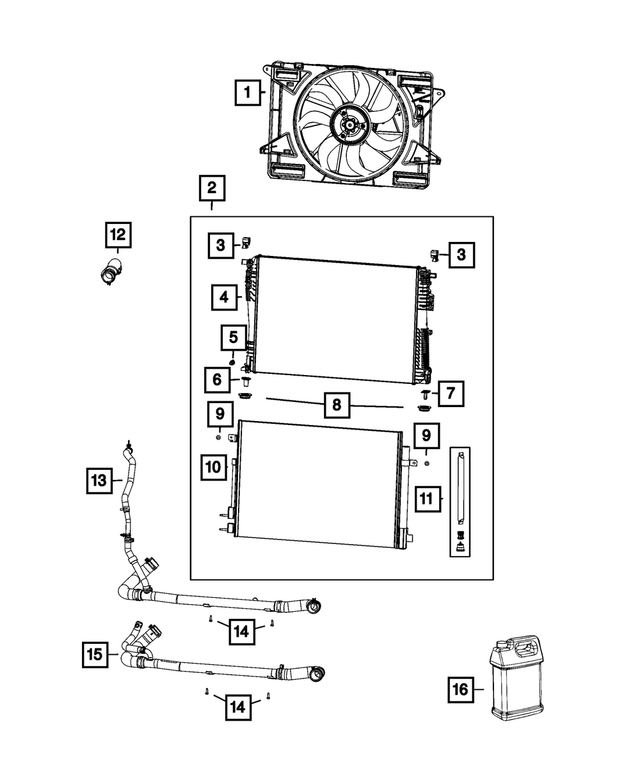 68595953AB - Cooling: Cooling Module for Mopar Image image