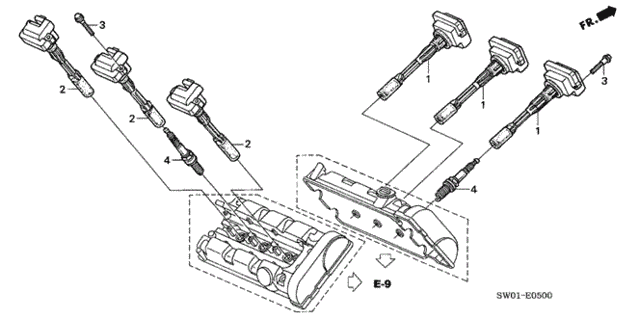 Ignition Coil - Spark Plug for 2001 Acura NSX #0