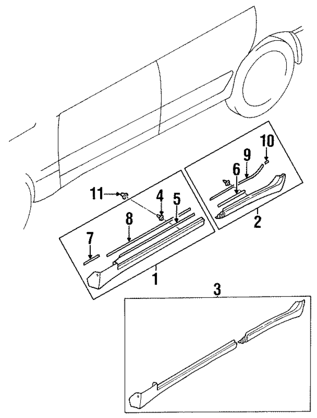 768976P000 - : Rocker Molding Tape for INFINITI: Q45 Image