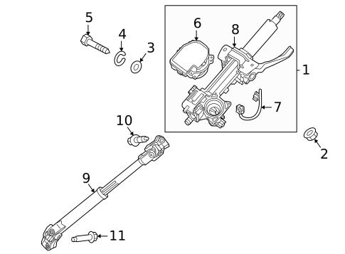 Steering Column Assembly for 2023 Kia Carnival #0