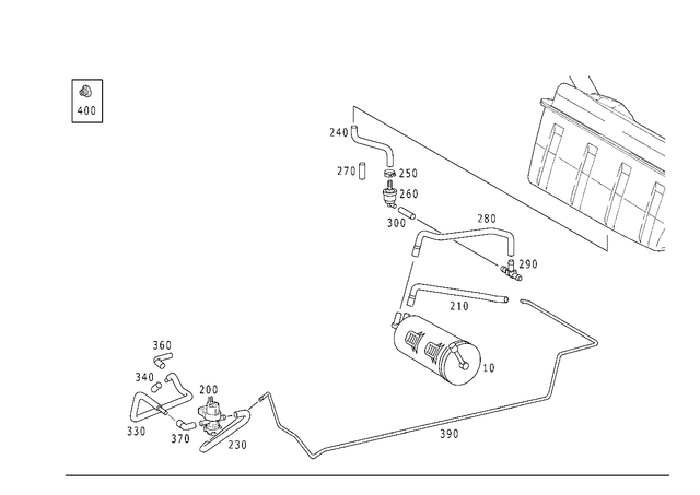 1704701159 - Fuel System: Activated Charcoal Filter for Mercedes-Benz: SLC300, SLC43 AMG, SLK230, SLK250, SLK280, SLK300, SLK320, SLK350, SLK55 AMG Image image