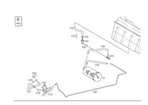 Closed Fuel-Evaporation-Control System for 1999 Mercedes-Benz SLK 230 #1