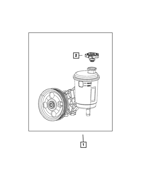 Power Steering Pump and Reservoir for 2015 Ram 2500 #0