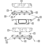 68045560AB - 5.7L Gas; Engine: Exhaust Manifold, Right Side for Mopar Image