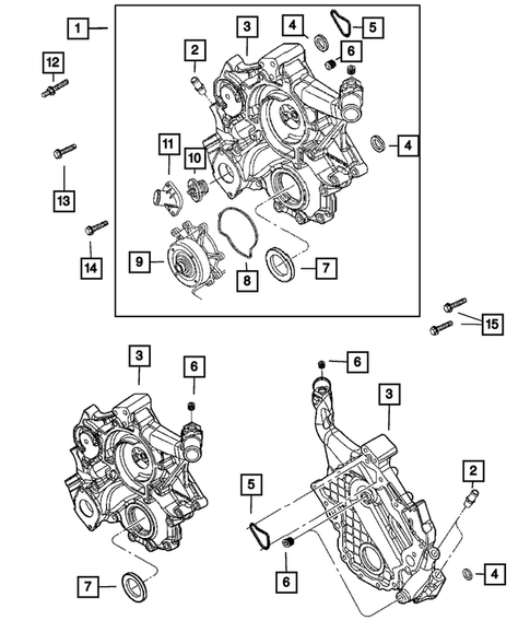 Timing Belt/Chain and Cover and Balance Shaft for 2010 Dodge Dakota #1