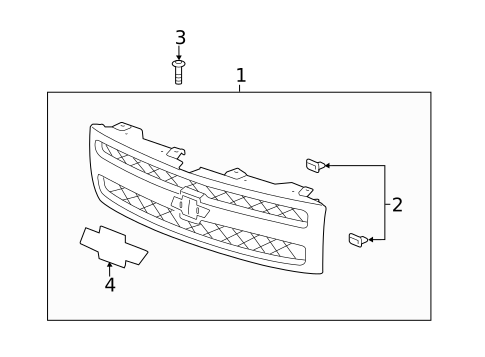 Grille & Components for 2008 Chevrolet Silverado 1500 #1