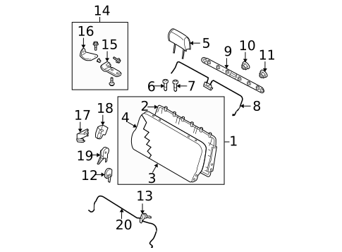 Rear Seat Components for 2006 Nissan Quest #2