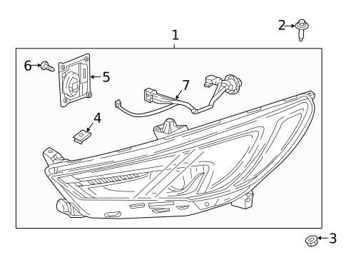 Headlamp Components for 2022 Buick Enclave #1