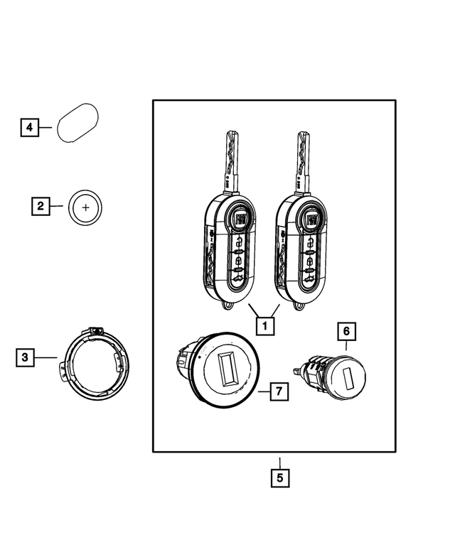 68091228AD - Electrical: Integrated Key Fob Transmitter for Mopar Image image