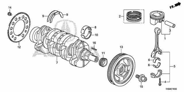 Crankshaft - Piston for 2013 Acura ILX #0