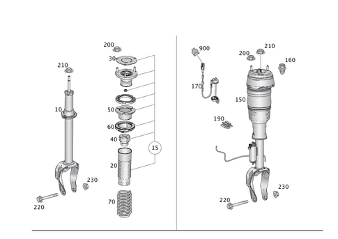 Front Suspension Strut and Suspension Strut Mount for 2016 Mercedes-Benz GLE550e #0
