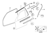 51718233802 - Bodywork: Right Roof Frame Gasket for BMW Image
