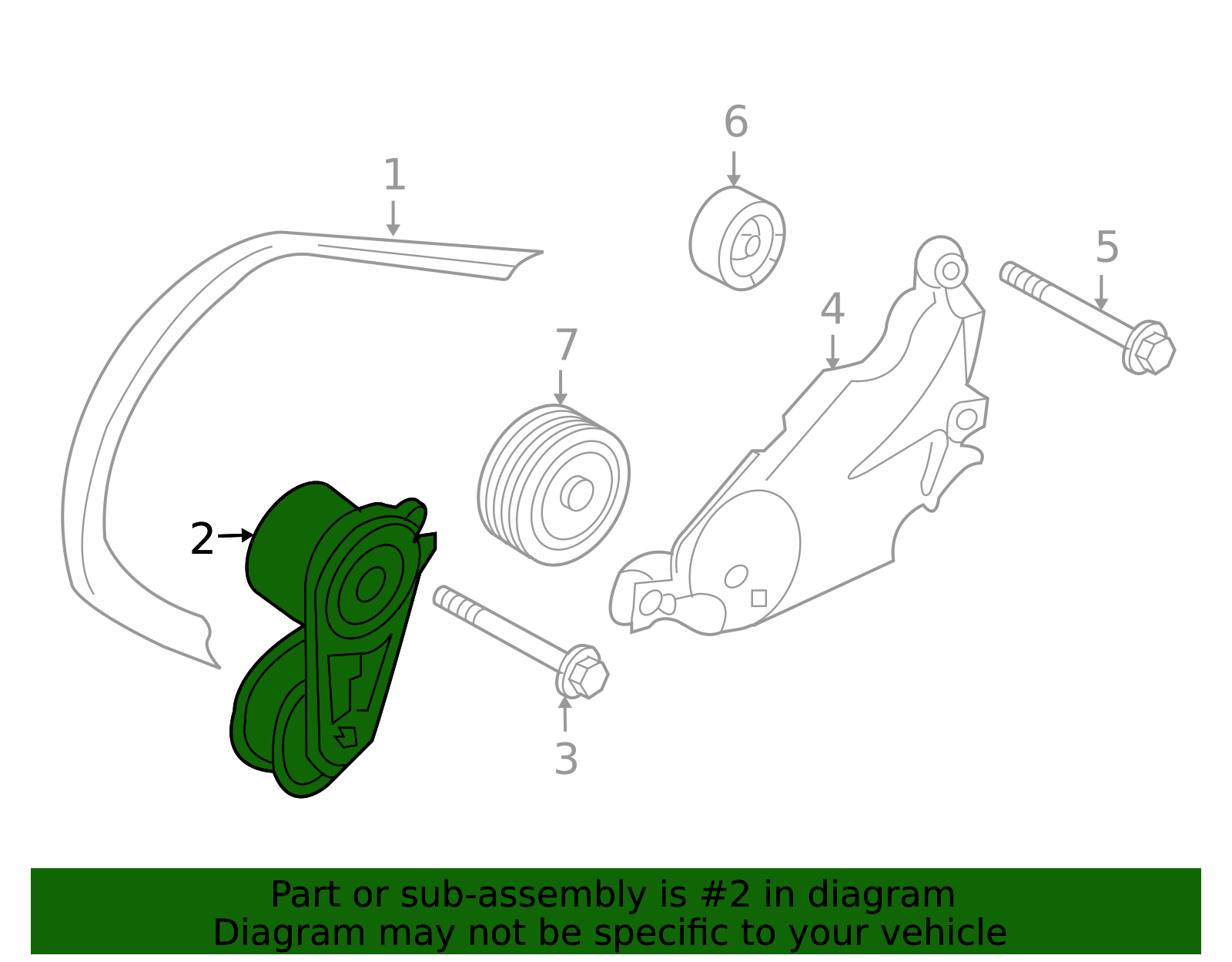 2010-2024 Nissan Accessory Drive Belt Tensioner Assembly 11955