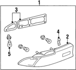 MR162475 - : Tail Lamp Assembly for Mitsubishi: Eclipse Image