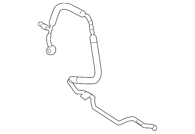 thumbnail image 2 of Power Steering Pressure Line Hose Assembly For Hyundai Santa Fe 2.7L – 2007-2009 – Pump To Rack 2 of 5