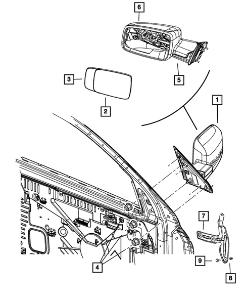 Exterior Mirror for 2015 Ram 2500 #0