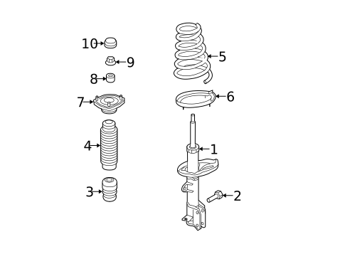 Struts & Components for 2009 Hyundai Tucson #1