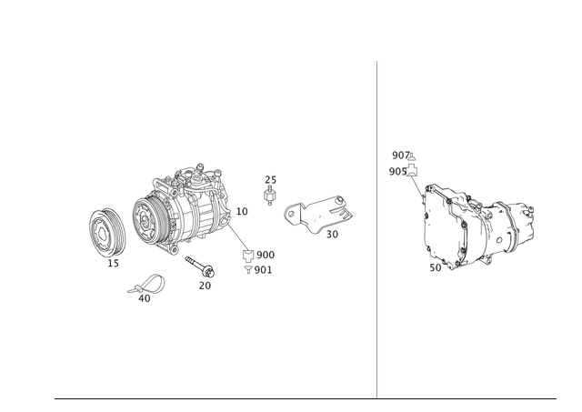 22300911 - Heating and Ventilation: Refrigerant Compressor for Mercedes-Benz: 300S, CL550, CL63 AMG, S63 AMG Image image