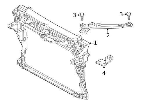 Radiator Support for 2022 Volkswagen Atlas Cross Sport #0