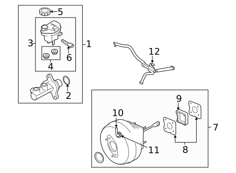 Master Cylinder - Components On Dash Panel for 2010 Ford Flex #0
