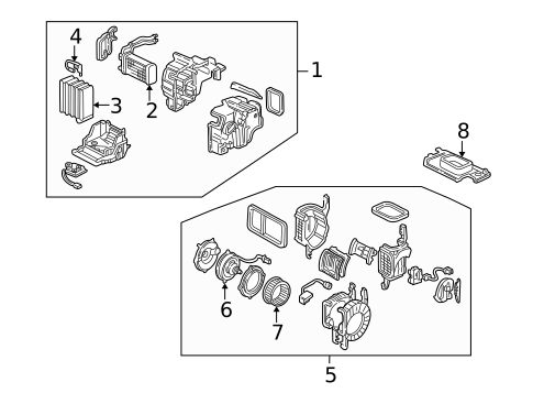 Evaporator & Heater Components for 1991 Acura NSX #0