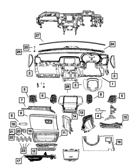 Instrument Panel for 2013 Jeep Grand Cherokee #1