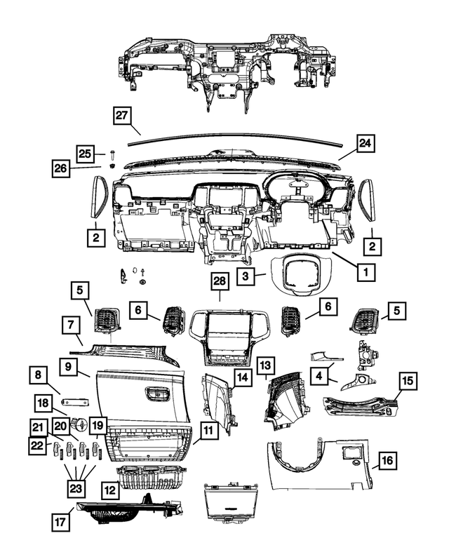 6507045AA - Interior Trim: Hex Head Bolt And Washer for Mopar Image image