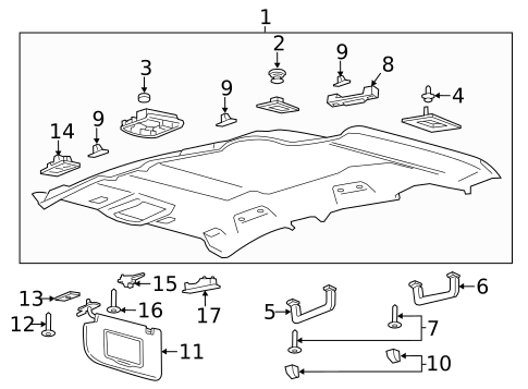 Interior Trim - Roof for 2018 Lincoln MKC #0