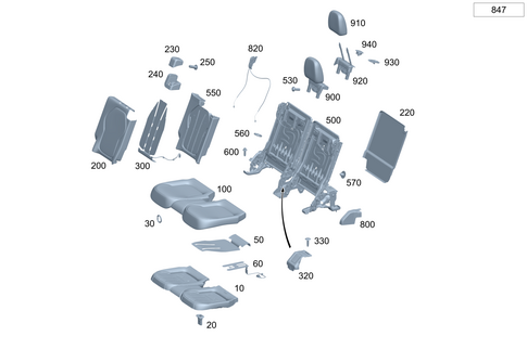 Folding Seat for 2023 Mercedes-Benz EQS 580 SUV #0
