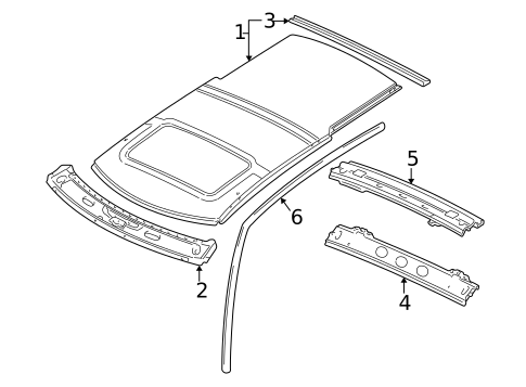 Roof & Components for 2007 Saab 9-5 #1