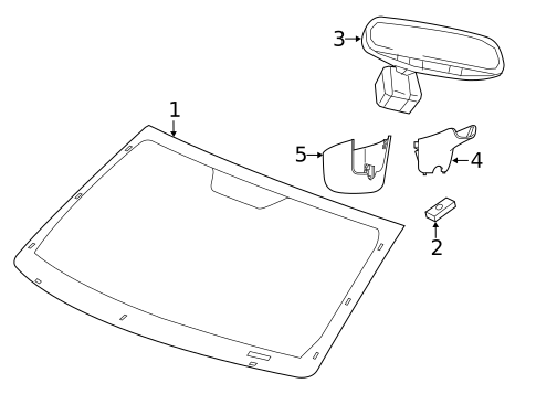 Glass - Windshield for 2018 Jeep Cherokee #0