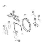 52014743AA - Cooling: Radiator Side Air Seal, Left for Ram: 2500, 3500 Image