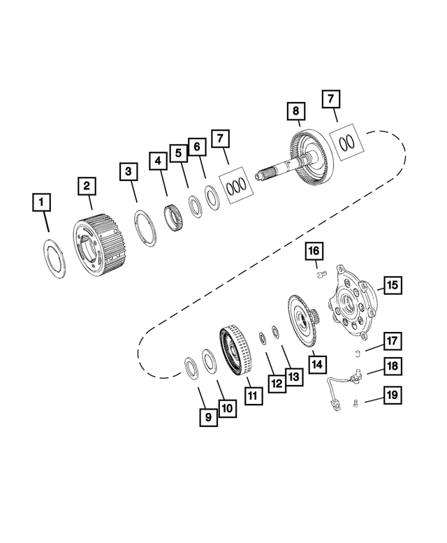 68110966AA - AS60T; 6 Speed; Automatic Transaxle: Thrust Washer for Mopar Image