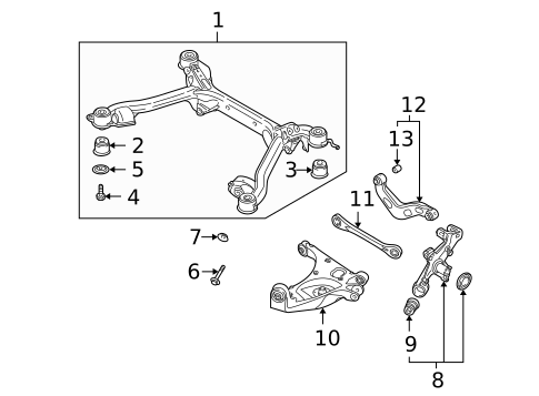 Rear Suspension for 2005 Audi A4 Quattro #2