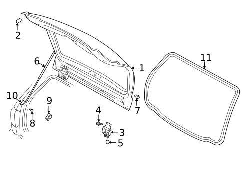 Liftgate for 2000 Volvo V40 #0