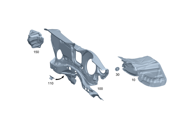 247682270064 - Panelling: Dampening, Transm. Tunnel for Mercedes-Benz: 180A, 180b, 220a, A220, A35 AMG, CLA250, CLA35 AMG, CLA45 AMG, CLA45 AMG S, EQB 250+, EQB 300, EQB 350, GLA250, GLA35 AMG, GLA45 AMG, GLB250, GLB35 AMG Image image
