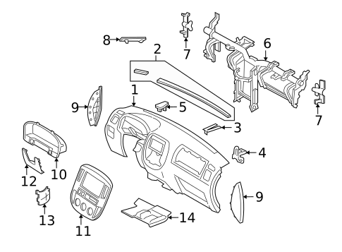 Instrument Panel for 2006 Mercury Mariner #0