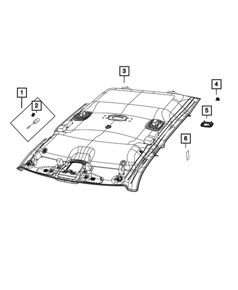 Headliners - Visors - Assist Straps for 2022 Ram 3500 #2